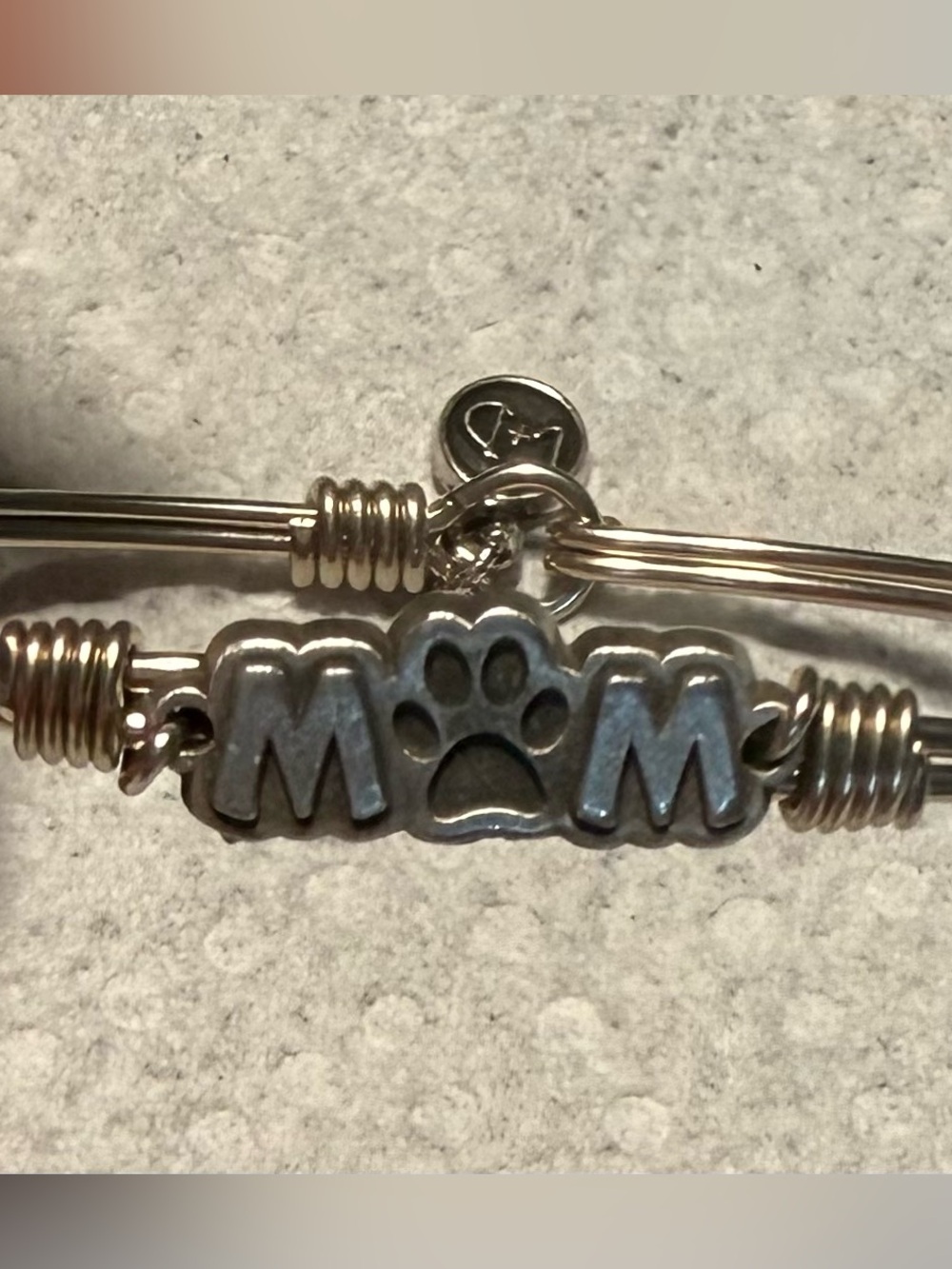Pet Mom Paw Bracelet — Silver Tone